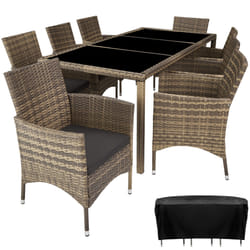 TecTake 404329 outdoor furniture set Grey, Brown