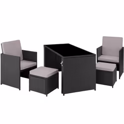 TecTake 404330, Black, Grey, 2 seat(s), Adults & Children, Boy/Girl