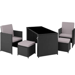 TecTake 404330 outdoor furniture set Black, Grey