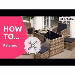 TecTake 404330 outdoor furniture set Black, Grey