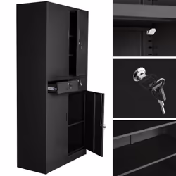 TecTake 404392 filing cabinet Steel Black - Additional view 4