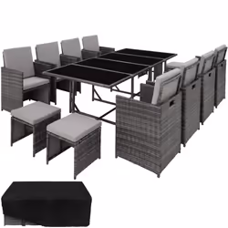 TecTake 404394, Grey, 12 seat(s), Adults & Children, Boy/Girl