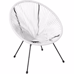 TecTake 404406 outdoor chair Steel, Plastic White
