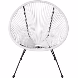 TecTake 404406 outdoor chair Steel, Plastic White