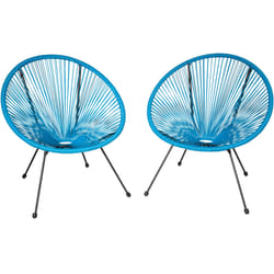 TecTake 404409 outdoor chair Steel, Plastic Blue