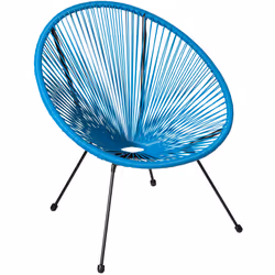TecTake 404409 outdoor chair Steel, Plastic Blue