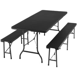 TecTake 404528 living room furniture set Black