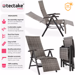 TecTake 404577 outdoor chair Grey