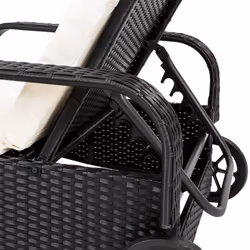 TecTake 404585 beach chair Black, Beige Polyester, Metal - Additional view 4