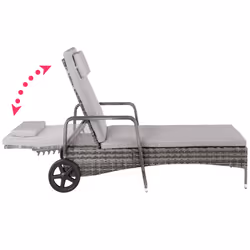 TecTake 404588 beach chair Grey Polyester, Metal