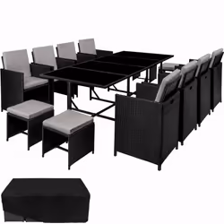 TecTake 404629, Black, Grey, 12 seat(s), Adults & Children, Boy/Girl