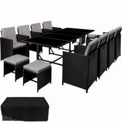 TecTake 404629 outdoor furniture set Black, Grey
