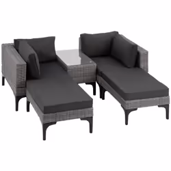 TecTake 404796, Lounge, Grey