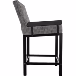 TecTake 404800 outdoor chair Polyester, Aluminium, Rubber Grey