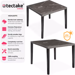 TecTake 404802 outdoor table Grey
