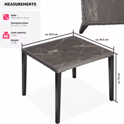 TecTake 404802 outdoor table Grey - Additional view 6
