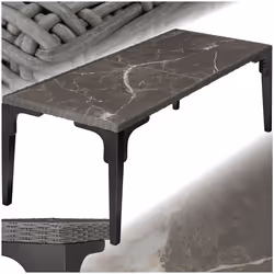 Garden Table Bistro Set Outdoor Dining Patio Settings Picnic Wood Coffee Rattan - grey