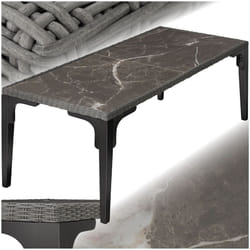 Garden Table Bistro Set Outdoor Dining Patio Settings Picnic Wood Coffee Rattan - grey