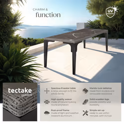 Garden Table Bistro Set Outdoor Dining Patio Settings Picnic Wood Coffee Rattan - grey