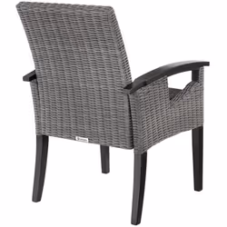 TecTake 404806 outdoor chair Polyester, Rubber Grey