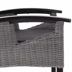 TecTake 404806 outdoor chair Polyester, Rubber Grey