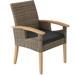 TecTake 404807 outdoor chair Polyester, Rubber Brown