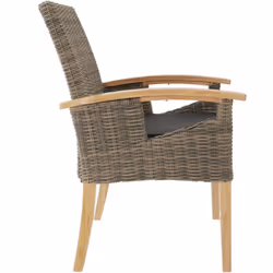 TecTake 404807 outdoor chair Polyester, Rubber Brown