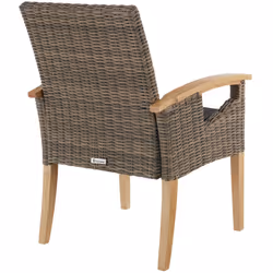 TecTake 404807 outdoor chair Polyester, Rubber Brown