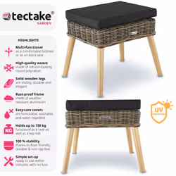 TecTake 404832 outdoor ottoman