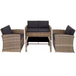 TecTake 404916 sofa 4 seat(s) Grey, Brown