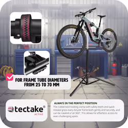 Bike Rack Repair Stand E-Bikes Maintenance Tools Tray 50 kg Load Capacity Clamp - Additional view 4