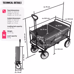 TecTake 404977 camping trolley Grey - Additional view 6
