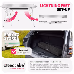 TecTake 404984 camping table Silver - Additional view 5