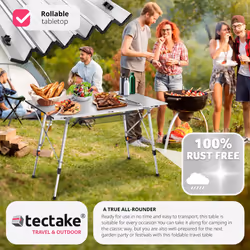 TecTake 404984 camping table Silver - Additional view 8