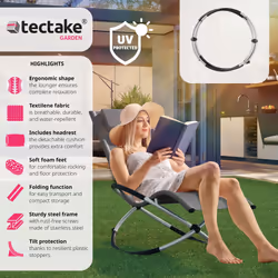 TecTake 404995 outdoor bed Grey