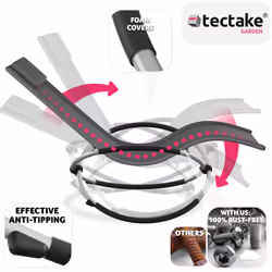 TecTake 404995 outdoor bed Grey - Additional view 5
