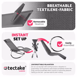 TecTake 404995 outdoor bed Grey - Additional view 7