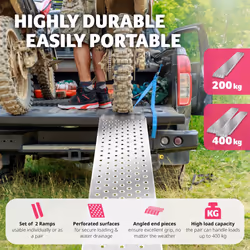 Loading Ramps Sven - 2-Piece Set, 400 kg Capacity and Non-Slip