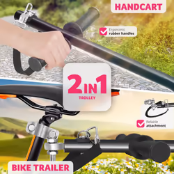 Bicycle Trailer Bike Carriers Cargo Tag Along Multifunctional Hand Cart Shopping