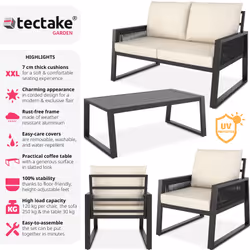 TecTake 405059 outdoor furniture set Anthracite