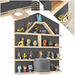 Floating Shelf Tonies Wall House Shaped Narrow Shelving Unit Childrens Toys - anthracite