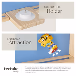 Floating Shelf Tonies Wall House Shaped Narrow Shelving Unit Childrens Toys - blue - Additional view 4
