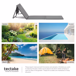 Sun Lounger Mina - set of 2 - padded backrest, foldable, with shoulder strap & storage bag - Additional view 6