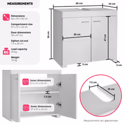 TecTake 405365 bathroom storage cabinet - Additional view 6