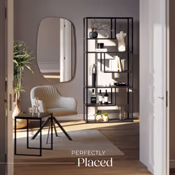 Shelving Unit Bookshelf 6 Compartments Standing Wall Shelf Industrial Shelves - Additional view 8