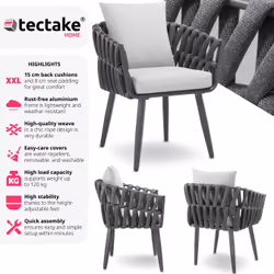 TecTake 405809 outdoor chair Anthracite