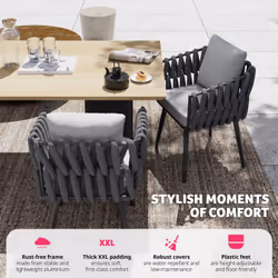 TecTake 405809 outdoor chair Anthracite