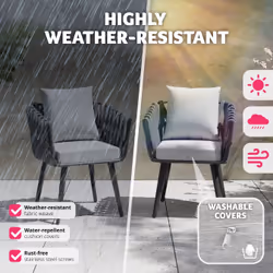 TecTake 405809 outdoor chair Anthracite - Additional view 8