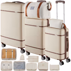 Suitcase Set Madison -  13-piece, 3 suitcases, packing cubes, TSA lock