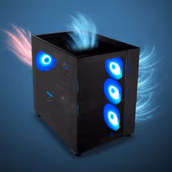 ERAZER Tank X15 (MD 340128) AMD Ryzen™ 7 7800X3D 32 GB DDR5-SDRAM 1 TB SSD NVIDIA GeForce RTX 5060 Ti Windows 11 Home Tower PC Black - Additional view 2